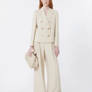Viscose and linen blazer
